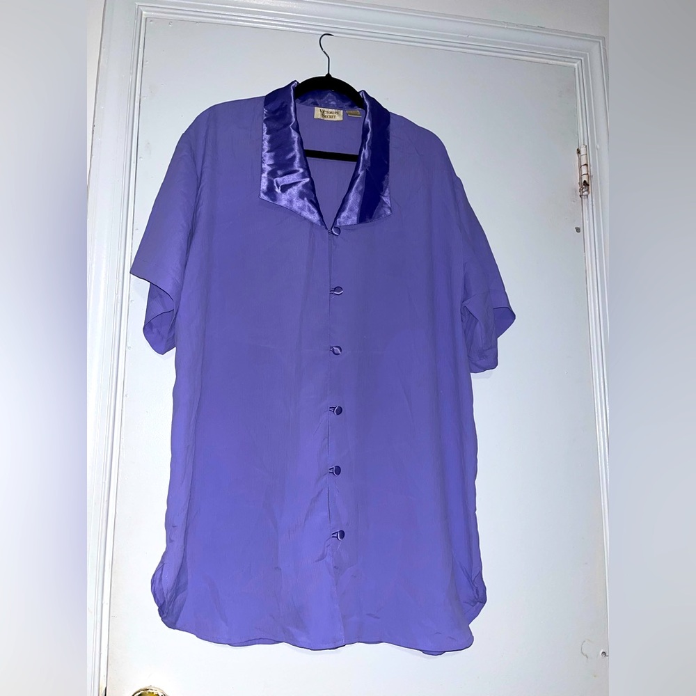 Vintage Victoria’s Secret Gold Label Night Shirt |‎ Purple | Semi-Sheer | M/L
